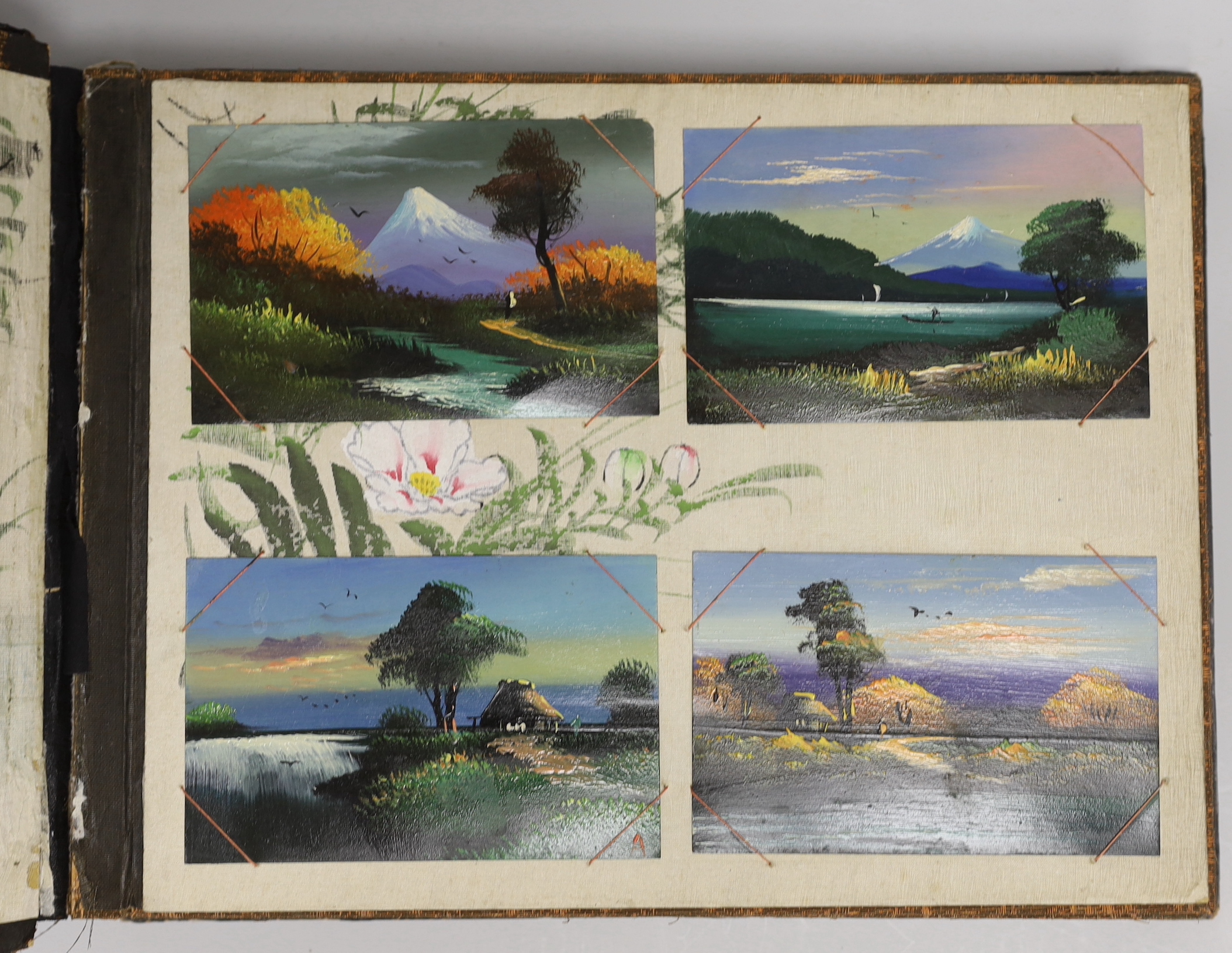 A Japanese album of early 20th century postcards of Hong Kong, China and Japan